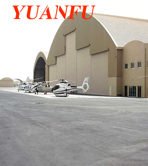 Large span steel structure hangar